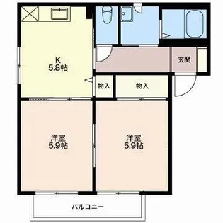 シャーメゾン ビビット A【1階】の間取り