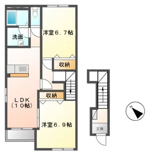 ル・ピュール【2階】の間取り