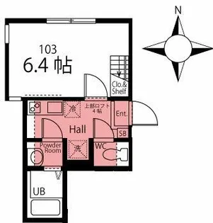 ハーミットクラブハウスアン【1階】の間取り