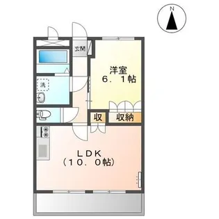 サンヴェール皆春【1階】の間取り