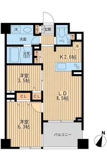 クリオ上野毛ラ・モード【4階】の間取り