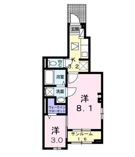 ファースト クローバー【1階】の間取り
