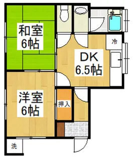 市川ハイツ【1階】の間取り