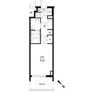 チェスターコート御茶ノ水【9階】の間取り