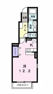 セントラル道本A【1階】の間取り