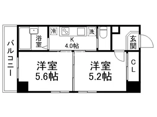 Kushige Gojo【6階】の間取り