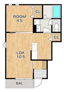 徳島県阿南市富岡町南向【アパート】の間取り