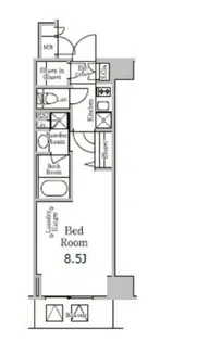 レジディア千駄木【5階】の間取り
