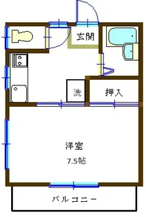 やすらぎ荘【2階】の間取り