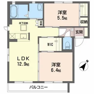アイパティオS A【2階】の間取り