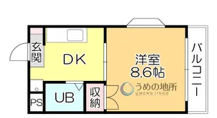 コーポ加月B棟【3階】の間取り
