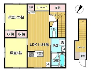 episose B棟【2階】の間取り