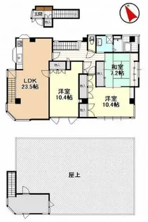 みれ21ビル(居住用)【3階】の間取り
