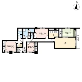 UR西ひかりが丘【1階】の間取り