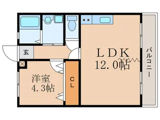 河村ハイツ【2階】の間取り
