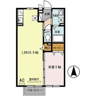 セジュールモナリエ篠山【2階】の間取り