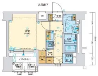 ファーストフィオーレ阿波座アクア【7階】の間取り