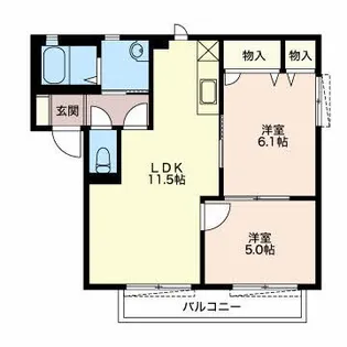 マロニエ?A【2階】の間取り