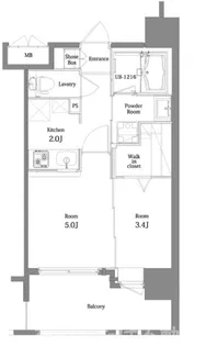 エンクレスト舞鶴II【7階】の間取り