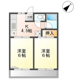 メゾンシャルムA【2階】の間取り