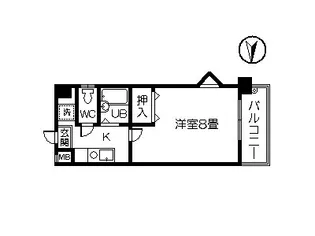 サンモール中央【8階】の間取り