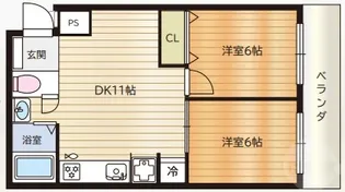 レジデンスパーシモン【4階】の間取り