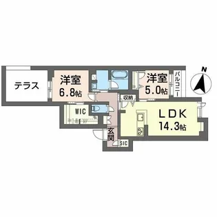リラフォート 槙【1階】の間取り