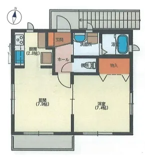サニーウェル【2階】の間取り