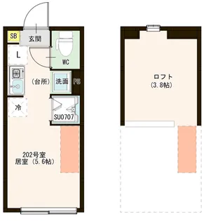 仮称)西ヶ原3丁目B【2階】の間取り