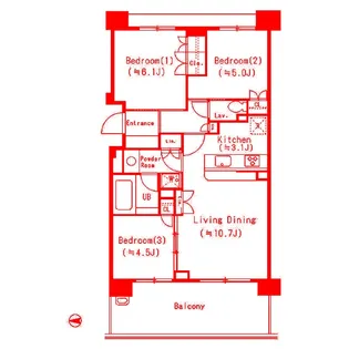 パークアクシス大船【6階】の間取り