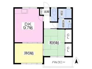 ビューパレス中里【2階】の間取り