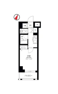 パレステュディオ六本木EASTII【4階】の間取り