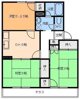 ファミール來住【1階】の間取り