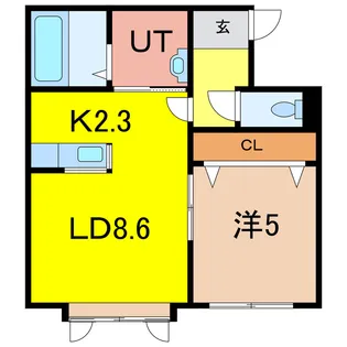シャルマン春光B【2階】の間取り