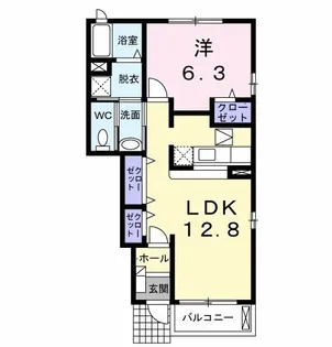 エスポワールヒルA【1階】の間取り