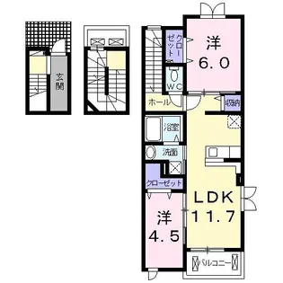 エスポワールマサオカ【3階】の間取り