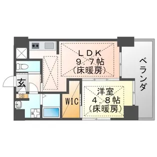 ノルデンハイム江坂III【14階】の間取り