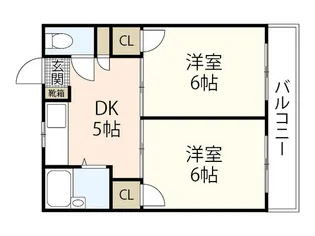クイーンヤード長束【1階】の間取り