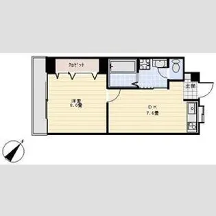 ロイヤル上大川前【5階】の間取り