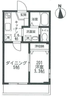 ソレイユ大森西【2階】の間取り