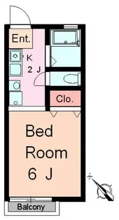 フラット藤田【2階】の間取り