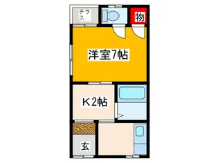 枚岡西ハイツ【1階】の間取り