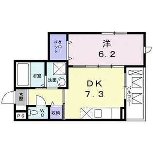 フェリスティ竹沢【3階】の間取り