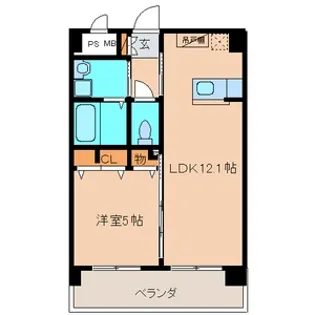 Island博多駅南【6階】の間取り