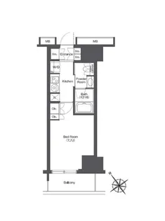 東京ポートシティ竹芝 レジデンスタワー【4階】の間取り