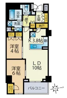 Brillia 文京江戸川橋(ブリリア文京江戸川橋)【5階】の間取り