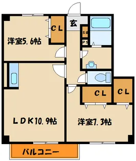 ソレアード本荘壱番館【1階】の間取り