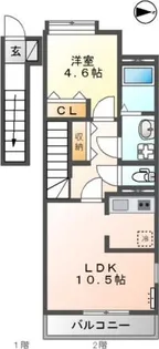 ファインハイム島崎【2階】の間取り