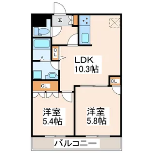KANNA-KAMUI【2階】の間取り