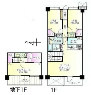 ビクトリアヒルズ横濱サウスF棟の間取り